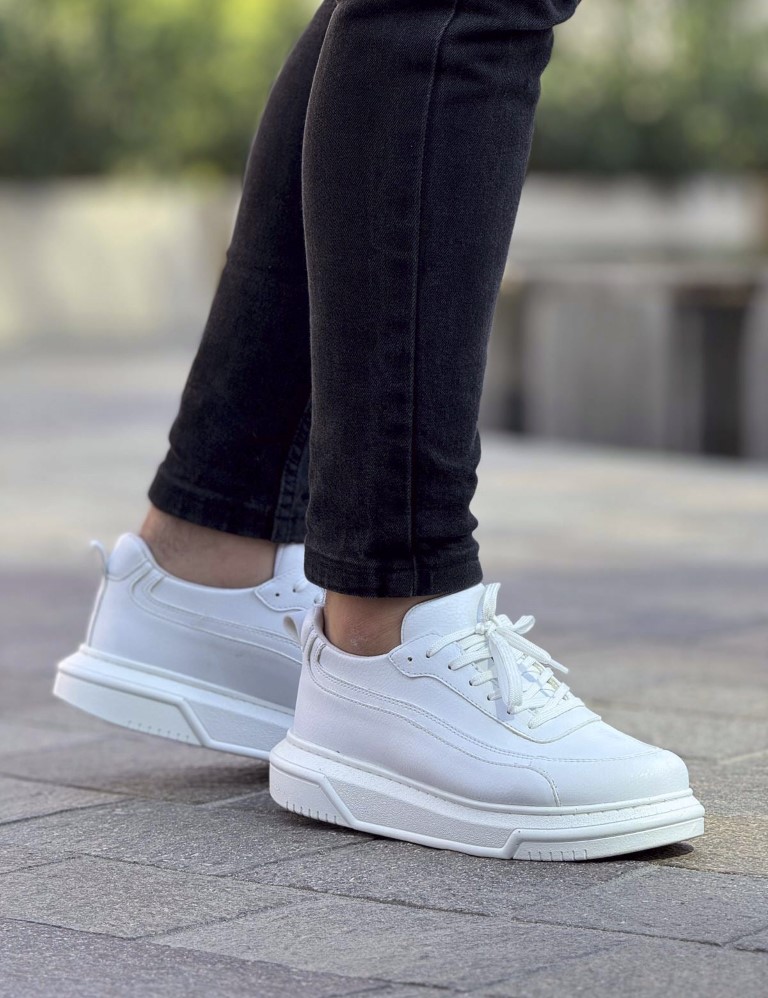 CHEKICH Ανδρικά λευκά Sneakers με λαστιχένια σόλα CH987W